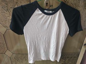 white crop top