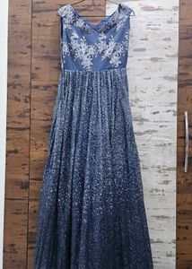 Sparkling Blue Ethnic Gown