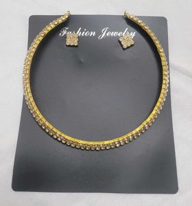 Sparkling Choker Necklace &amp; Earrings Set