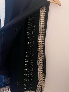 Elegant Black Lakhnavi Dupatta