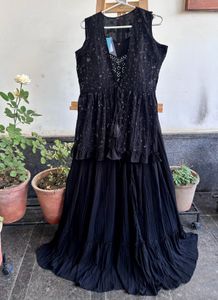Brand new Elegant Black Sequined Lehenga Set