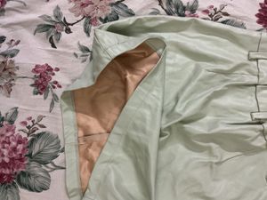 Mint Green Faux Leather Mini Skirt