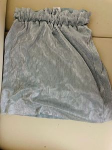 Shiny Silver Mini Skirt