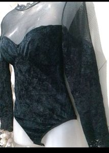 Black Velvet Bodysuit