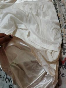 Satin Ruched pencil skirt