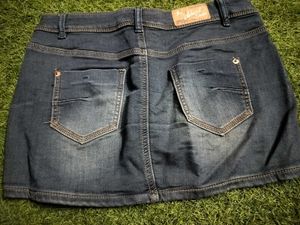 Blue Denim Mini Skirt