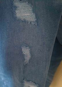 Distressed Denim Overalls