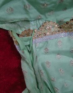 Stylish Mint Green Crop Top &amp; Skirt Set