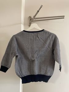 Chic Navy &amp; White Knit Cardigan