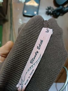 Brown Colorblocked Cardigan