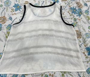 White Sleeveless Tank Top