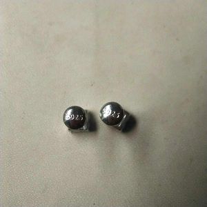 925 Sterling Silver Sparkle Square Studs Earrings.