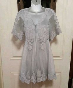 Chic Lace Overlay Mini Dress
