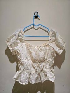 puffed sleeve heart top