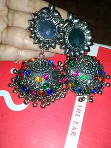 Bohemian Multicolor Jhumka Earrings