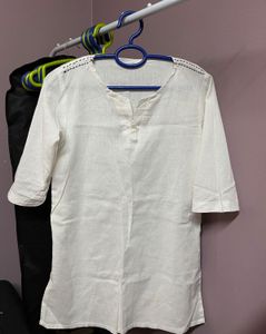 Classic White Linen Kurta