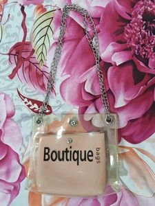 Clear Chain Shoulder Bag