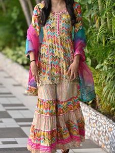 Vibrant Ethnic garara Set with Dupatta