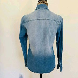 Denim Ombre Button-Down Shirt