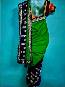Green silk saree