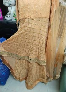 Designer Peach Lehenga Choli Set