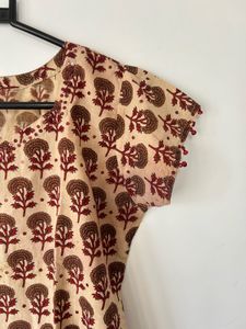 Ajrakh Handblock Natural Dye Print Casual Kurti