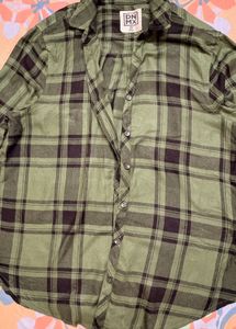 DNMX GREEN BLUE CHECKED CASUAL SHIRT