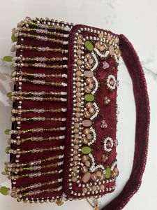 Embellished Velvet Clutch Bag- Never used