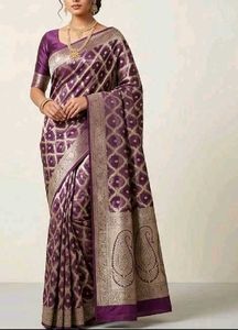 Elegant Purple Silk Saree
