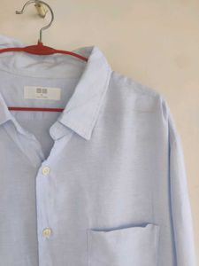Light Blue Classic Fit Button-Up Shirt