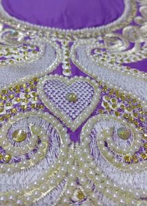 Pearl Purple Kurta salwar ,chiffon dup