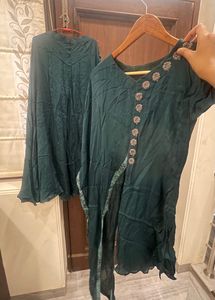 Dark green ethnic co-od set