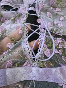 Sheer embroidery Bodysuit night wear