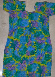 Vibrant Floral Print Dress Material