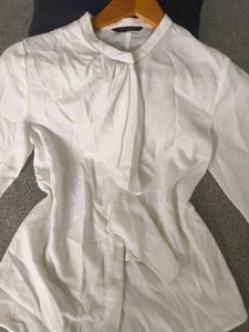 Korean White Ruffle Shirt 🔥