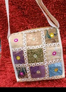Boho Patchwork Mirror Sling Bag