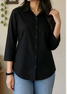 Classic Black Collared Shirt