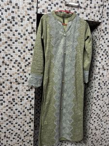 Woollen Green Suit With Shawl