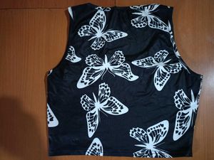 Butterfly Print Crop Top