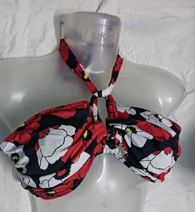 💛 Floral Print Bikini Top