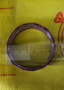Designer Purple &amp; Gold Bangles