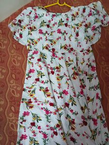 White Floral Maxi Dress