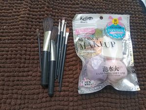 Makeup Brushes &amp; Sponges Set
