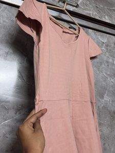 Vero Moda Peach A-Line Cap-Sleeve Dress