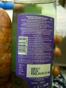 Parachute Advanced Rosemary Hair Oil