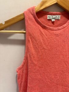 Coral Heathered Tank Top
