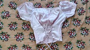 Satin Corset Crop Top (Brand New)