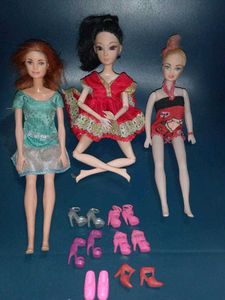 beautiful Barbie dolls three combo