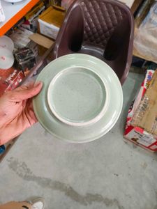 Green Ceramic Plates (Set of 2)