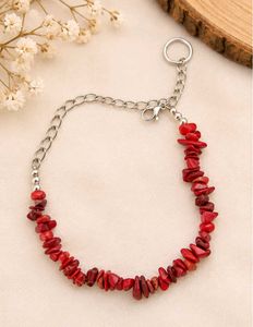 Chic Red Stone Bracelet